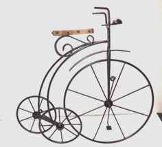 High Wheel Bicycle, Woven Wire Sculpture For Wall Installation Inside Or... - $36.62