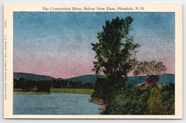 Hinsdale NH Connecticut River Below New Dam New Hampshire Metallic Postcard O27 - £7.82 GBP