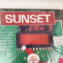 Sunset Starring Santa Stocking Christmas Holiday Craft Stitch Glue Perso... - £19.55 GBP