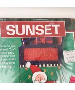 Sunset Starring Santa Stocking Christmas Holiday Craft Stitch Glue Perso... - £19.11 GBP