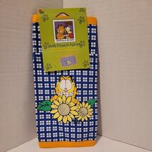 Garfield &amp; Odie Kids Pouch Apron Blue Plaid 100% Cotton  - $7.95