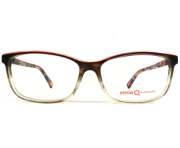 Etnia Eyeglasses Frames PERUGIA DECO Red Tortoise Clear Rectangular 54-14-135 - £96.04 GBP