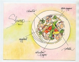 Stouffer&#39;s Hotels &amp; Resorts Menu &amp; Wine List Shrimp Salad Cover  - £13.96 GBP