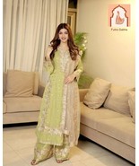 &quot;Premium Designer Party Wear Look Pure Organza Top Palazzo &amp; Dupatta Set - $1,031.54 MXN