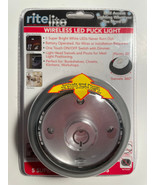 RITELITE WIRELESS LED PUCK LIGHT SILVER - FOR UNDER CABINET, CLOSET &amp; SH... - £7.02 GBP