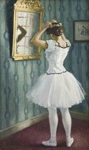 Framed Canvas Art Print Painting Fischer, Paul Preparing For The Ballet Dancer - £34.73 GBP+
