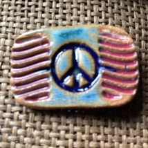 Peace Sign Pendant Lapel Hat Pins  Lapel Hat Pins- Rectangle Shaped - £7.71 GBP