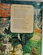 Vintage Art Print Poetry with Illustration &quot;The Ones In The Barn Believe&quot; 1948 - £31.56 GBP
