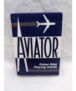 Aviator Blue Poker Size 914 Playing Card Deck Used Complete - $16.19 CAD