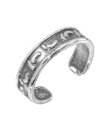 NWT Sterling Silver 925 Oxidized Footprint Adjustable Toe Ring or Finger... - $20.67