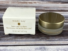 Hard to Find Mary Kay Satin Lips Lip Balm in Glass Jar Full Size - New I... - $33.85