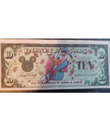 Disney Dollar 2000 $10 . Donald. Disneyland Paris series A  2000 uncurla... - £195.54 GBP