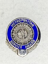 Vintage Sterling Metropolitan Nashville Davidson Co 10 Yr Service Pin Ti... - $11.88