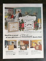 Vintage 1952 Telechron Electric Clock Full Page Original Ad - 721 - $6.64