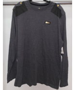 Black Henley Shirt  Thermal XXXL Military Style Cavi - $19.35