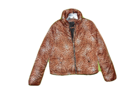 Joujou Leopard Spot Winter Short Jacket Medium Women New - $24.06