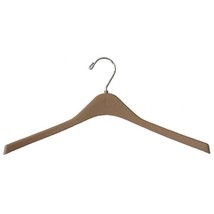 Plastic Jacket Hanger, Sturdy Concave With Round Hook, 17&quot;, Tan (Pack Of 100) - £122.64 GBP