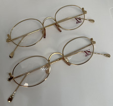 Paco Rabanne Set XS 703 Round/Oval Vintage Model Gold Eyeglasses Spain D... - $124.36