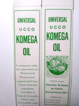 Komega Oil Pharmacy Vintage EMPTY Product Box Universal UCCO Medicine Ch... - £18.09 GBP