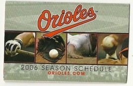 2006 Baltimore Orioles Pocket Schedule - $94.67 MXN
