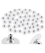 100 pieces bullet Earring Backs plastic back , disk style Hypoallergenic... - £5.50 GBP