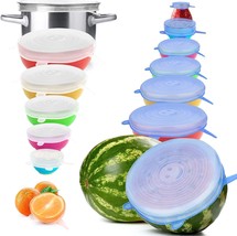 Reusable Silicone Stretch Lids, 14PCS Premium Stretch Silicone Lids for Food Sto - £24.37 GBP