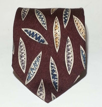 Jos A Bank Premier Collection Men Silk Dress Tie Dark Red 3.75&quot; wide 60&quot; long  - £21.00 GBP