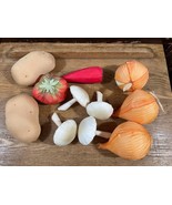 Lot of 11 Satin and Fabric Faux Vegetables Mushroom Onion Potato Pepper ... - £22.90 GBP