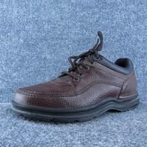 Rockport  Men Sneaker Shoes Brown Nylon Lace Up Size 8.5 Medium - £27.69 GBP
