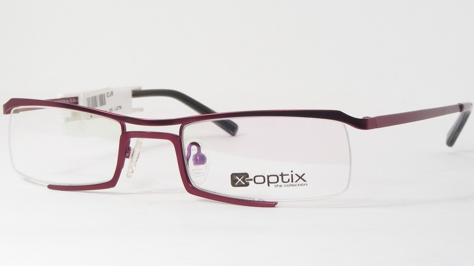 X-OPTIX X-Belgium 1276A Plum UNIQUE RARE EYEGLASSES GLASSES FRAME 50-20-... - $74.69