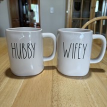 Rae Dunn Artisan Collection Hubby and Wifey Mugs by Magenta 239 Set of 2 - $22.20