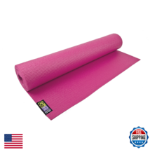 GoFit GF-YOGA-PK Pink Yoga Mat w/ Pose Chart, 3.5mm, 24"x 68" - $45.17