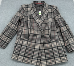 Talbots Petite Plaid Blazer Jacket Women’s 14P Double Breasted Lined Car... - $49.49