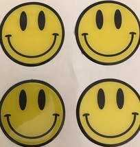 4X50 MM Silikone Stickers Smile domed for wheel rim center caps - £10.22 GBP