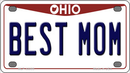 Best Mom Ohio Novelty Mini Metal License Plate Tag - £11.74 GBP