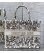  latest fashion trend bag Multicolor D-Floral Embroidery book tote bag h... - $246.18 CAD+