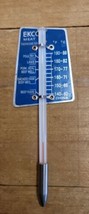 Vintage 90s Ekco Meat Thermometer Blue Aluminum &amp; Glass Beef Roasts Pork Poultry - £17.40 GBP