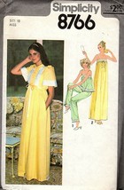 VINTAGE 1977 PATTERN - UNCUT SIMPLICITY 8766 NIGHTGOWN, PAJAMAS AND ROBE... - £6.08 GBP