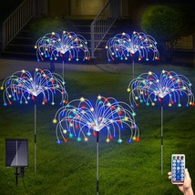 Solar Garden Lights, Outdoor Firework Lights, 5 Pack 120 Led Decorative Stake Wi - £37.95 GBP