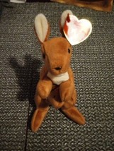 Rare Retired 1996 Ty Beanie Baby Pouch the Kangaroo with Tag MINT (ZZ71) - $46.61