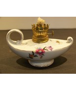 Vintage Miniature Oil Lamp Porcelain Ceramic Roses Japan - €19,53 EUR