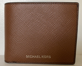 New Michael Kors Harrison Men&#39;s Billfold wallet with Passcase Leather Lu... - $55.71