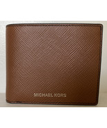 New Michael Kors Harrison Men&#39;s Billfold wallet with Passcase Leather Lu... - €47,39 EUR