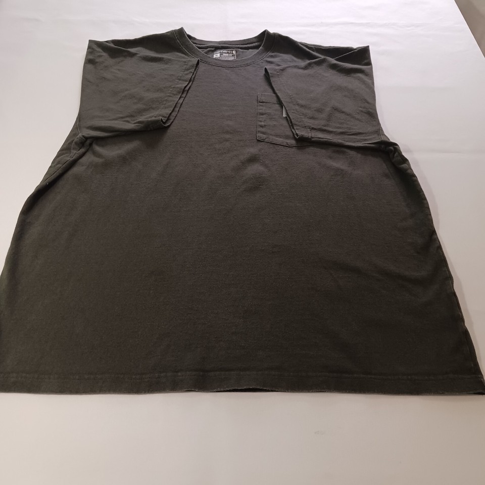 Carhartt K87 306 Loose Fit Men's Green Cotton Short Sleeve Pocket T-Shirt Sz XL Item image 9