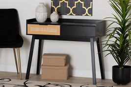 Shirin Two-Tone Espresso Brown and Natural Brown 2-Drawer Console Table - $122.00