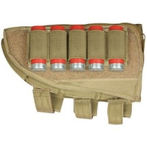 NEW - LEFT HAND Hunting Butt Stock Shotgun Ammo Cheek Rest Pouch COYOTE TAN - £17.87 GBP