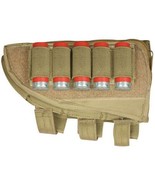 NEW - LEFT HAND Hunting Butt Stock Shotgun Ammo Cheek Rest Pouch COYOTE TAN - $22.72