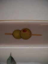 Royal Worcester Rectangular Vegatable Dish Painted Peaches Olives On Edge - £23.73 GBP