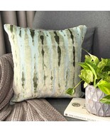The HomeCentric Sage &amp; Gray Throw Pillow Cover Velvet Abstract - Grudge ... - $30.70+
