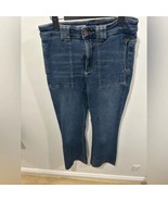 EUC Pilcro The Icon Flare Jeans | Size 28 | Blue Denim - $1,113.02 MXN